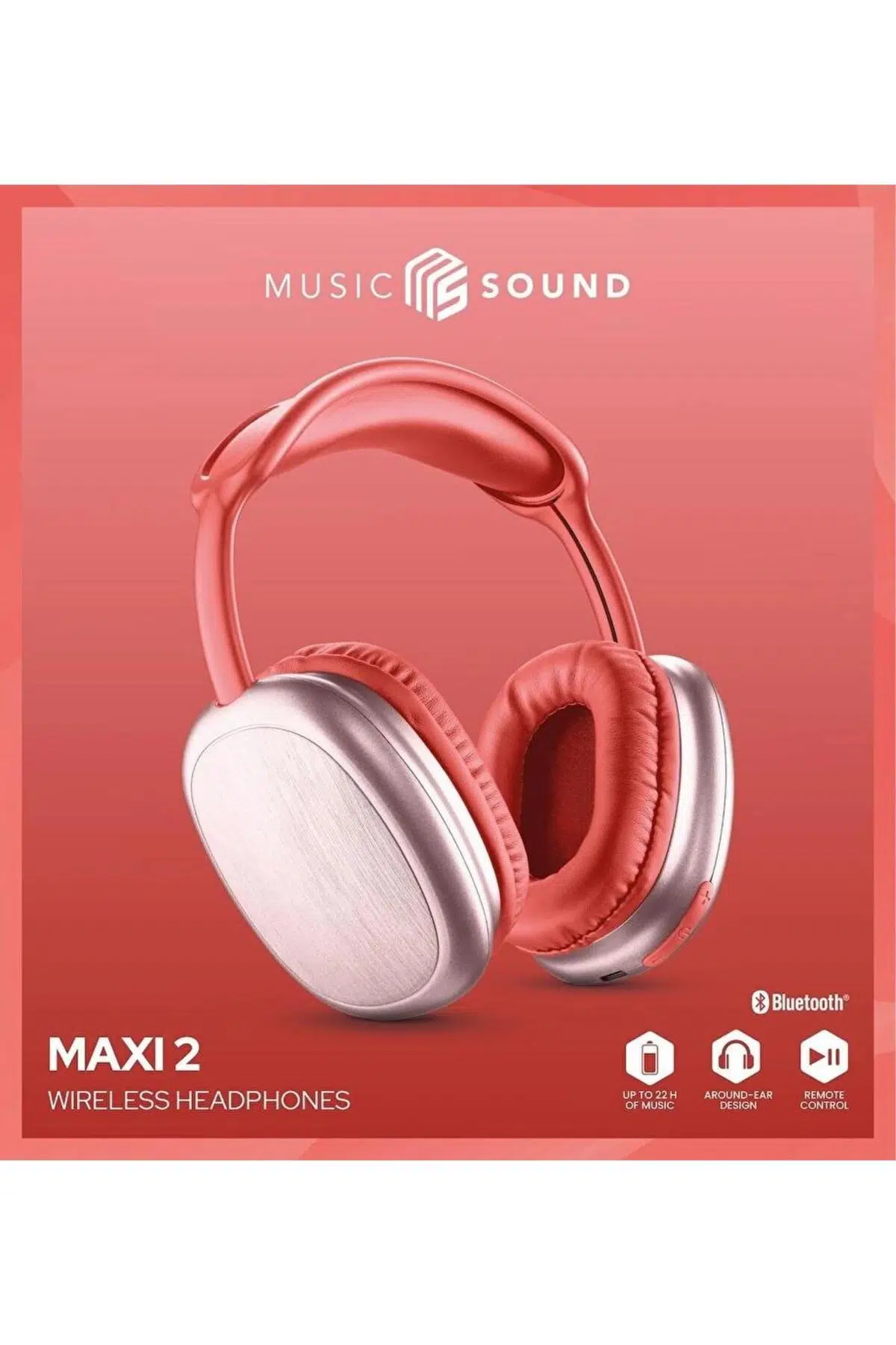 Cellular Line Cellularline Music Sound 2 Maxi Kırmızı Kulak Üstü Bluetooth Kulaklık