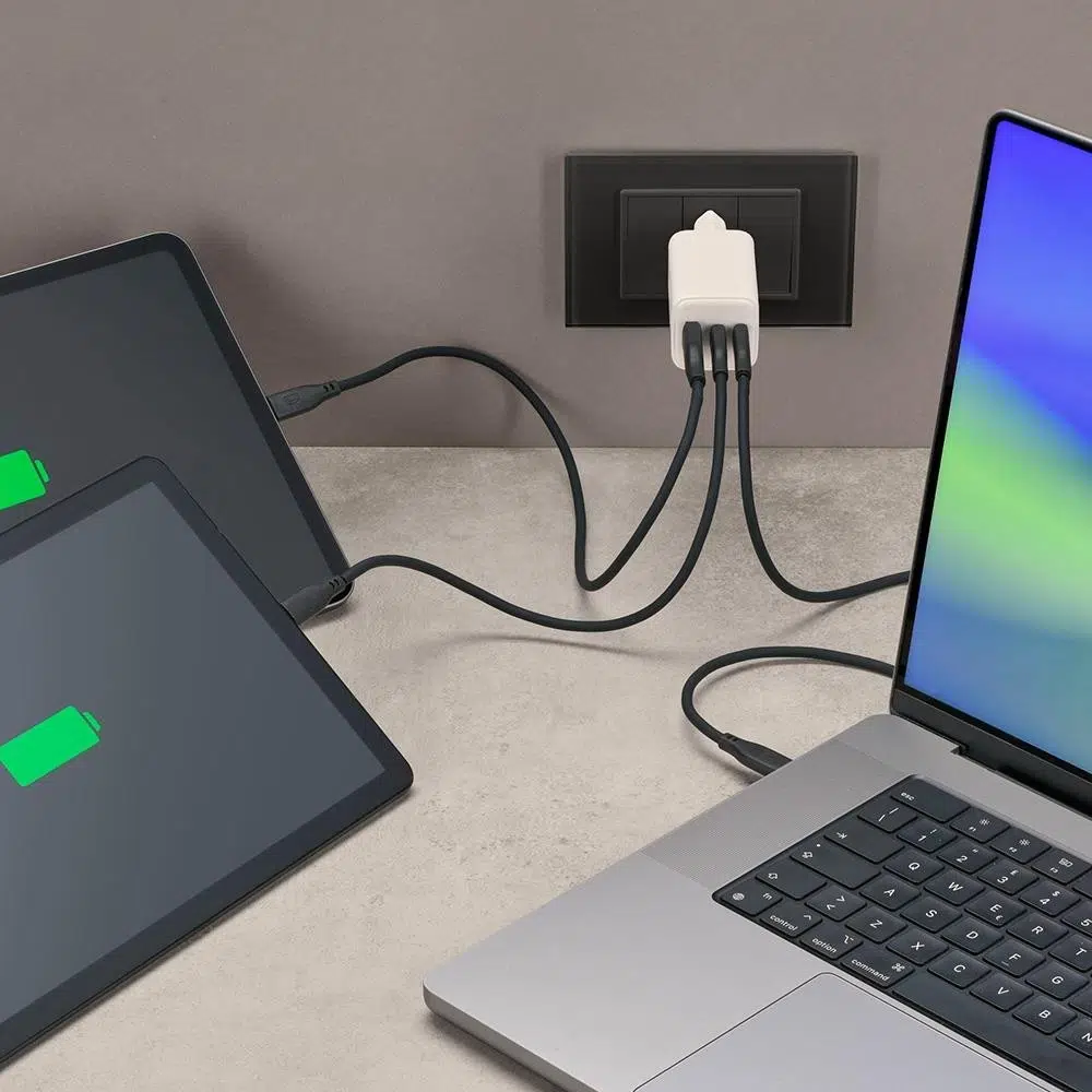 Cellularlıne Multıpower 65W Gan 3 Port Adaptör - Beyaz