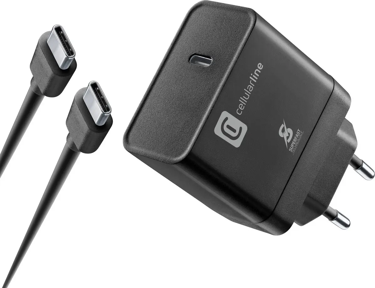 Süper Fast Charge Pd 45W Şarj Kiti Adaptör + Kablo Siyah