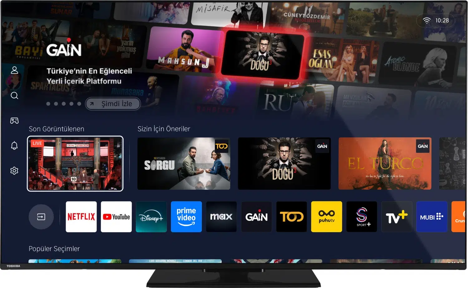 Toshiba 65UV3463DT 65'' 164 Ekran Uydu Alıcılı 4K Ultra HD VİDAA Smart LED TV